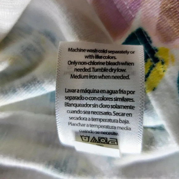 Time and Tru Floral Women's T-Shirt Top Size Large 12-14 NWOT - Picture 5 of 15